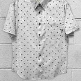 ESSENTIAL MURDERED OUT SKULL BUTTON UP