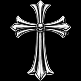CHROME CROSS DECAL