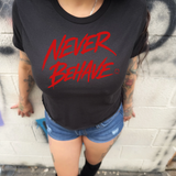 NEVER BEHAVE CROP TOP