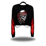 NATIVE RED OG ROAD RASH CROP LONG SLEEVE TEE
