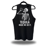 TEQUILA MADE ME ROAD RASH BLACK TANK TOP