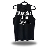 ASSHOLES WIN ROAD RASH BLACK TANK TOP
