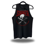 SINNER 2.0 - ROAD RASH BLACK TANK TOP