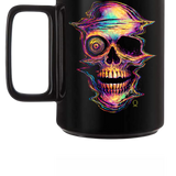 DISTORED COLOR SKULL COFFEE MUG