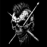 DRUMMER SKULL DECAL