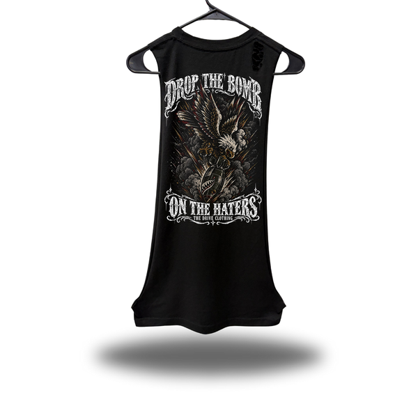 HATER BOMB DRUMMER DISTRESSED TANK TOP