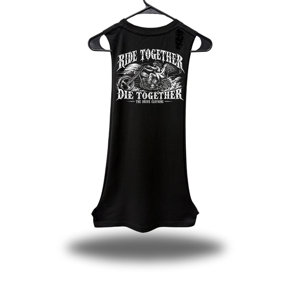 TOGETHER FOREVER DRUMMER DISTRESSED TANK TOP