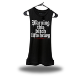 LIFT HEAVY DRUMMER DISTRESSED TANK TOP