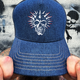 ENEMY SKULL DENIM CURVED BILL HAT