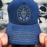 BORE ME DENIM CURVED BILL HAT