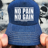 NO PAIN DENIM CURVED BILL HAT