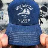 DRUNK CRAZY DENIM CURVED BILL HAT
