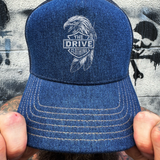 EAGLE FEATHER DENIM CURVED BILL HAT