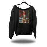 LIPSTICK ROAD RASH DIAMOND CROSS BLACK WIDENECK HOODIE