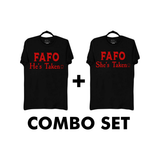 SHE'S/HE'S TAKEN BLACK CLASSIC TEE COMBO