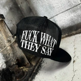 THEY SAY SIDE STYLE BLACK HAT