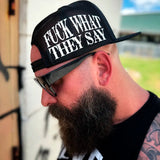 THEY SAY SIDE STYLE BLACK HAT