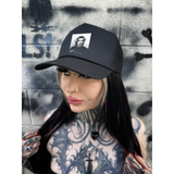 MARILYN FAFO CURVED BILL BLACK HAT