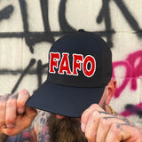 FAFO RED & WHITE FLEXFIT HAT