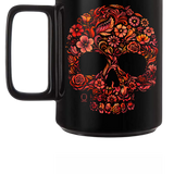FLOWER COLOR SKULL COFFEE MUG