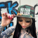 NO PAIN GREEN CAMO HAT