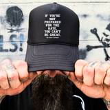 BE GREAT FOAM CURVED BILL BLACK HAT