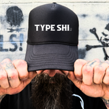 TYPE SHI FOAM CURVED BILL BLACK HAT