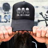 IDC FOAM CURVED BILL BLACK HAT