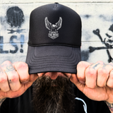 EAGLE FOAM CURVED BILL BLACK HAT
