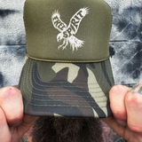 FREE SPIRIT FOAM CURVED BILL GREEN CAMO HAT