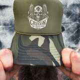 CRUISIN FOAM CURVED BILL GREEN CAMO HAT