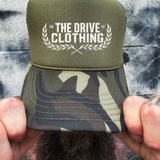 WREATH FOAM CURVED BILL GREEN CAMO HAT