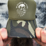 NO TEARS FOAM CURVED BILL GREEN CAMO HAT