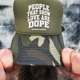 SHOW LOVE FOAM CURVED BILL GREEN CAMO HAT