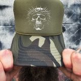 FAITH FOAM CURVED BILL GREEN CAMO HAT