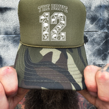 JERSEY FOAM CURVED BILL GREEN CAMO HAT