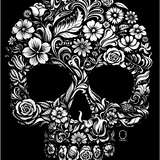 FLOWER SKULL DECAL