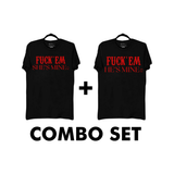 SHE'S/HE'S MINE BLACK CLASSIC TEE COMBO