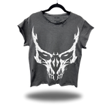 DREAD SKULL FADED BLACK MUSCLE OVERSIZED TEE