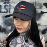 USA LIPS CURVED BILL BLACK HAT