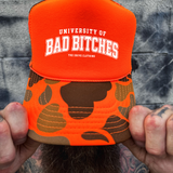 UNIVERSITY FOAM CURVED BILL ORANGE CAMO HAT