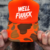 F***CK FOAM CURVED BILL ORANGE CAMO HAT