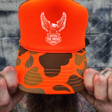 EAGLE FOAM CURVED BILL ORANGE CAMO HAT