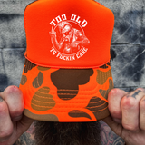 TOO OLD FOAM CURVED BILL ORANGE CAMO HAT