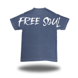 FREE SOUL FADED NAVY OVERSIZED BILLBOARD TEE