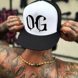 OG BLACK & WHITE FLAT BILL HAT