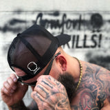 SHINING CURVBED BILL BLACK HAT
