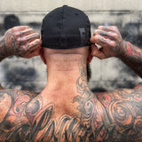 FAFO BLACK ON BLACK FLEXFIT COTTON HAT