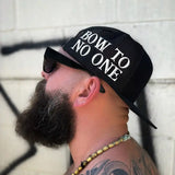 BOW TO NO ONE SIDE STYLE  BLACK HAT
