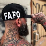 FAFO BLACK FLEXFIT COTTON HAT
